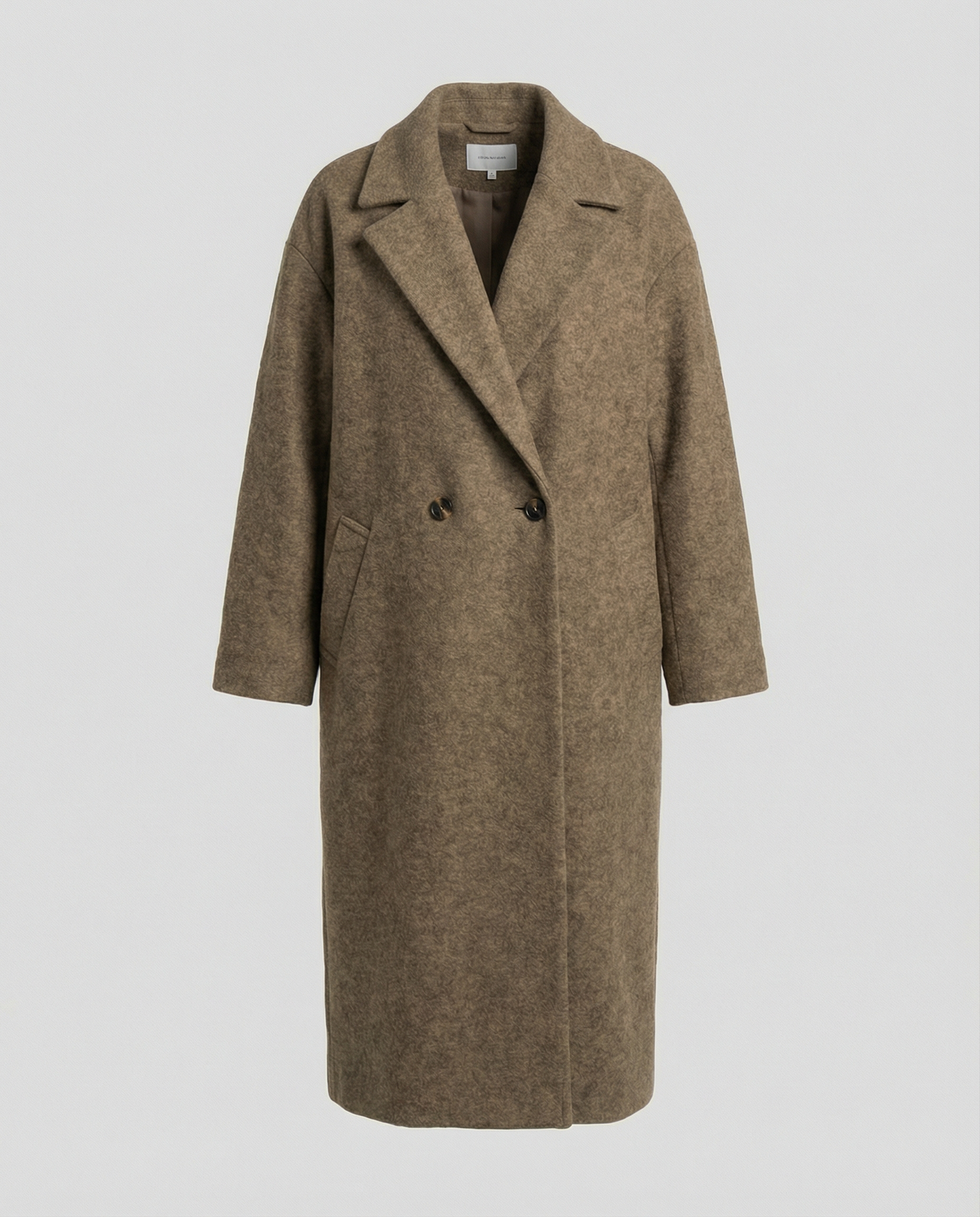 Damen Oversized Wollmantel Elegant Lang