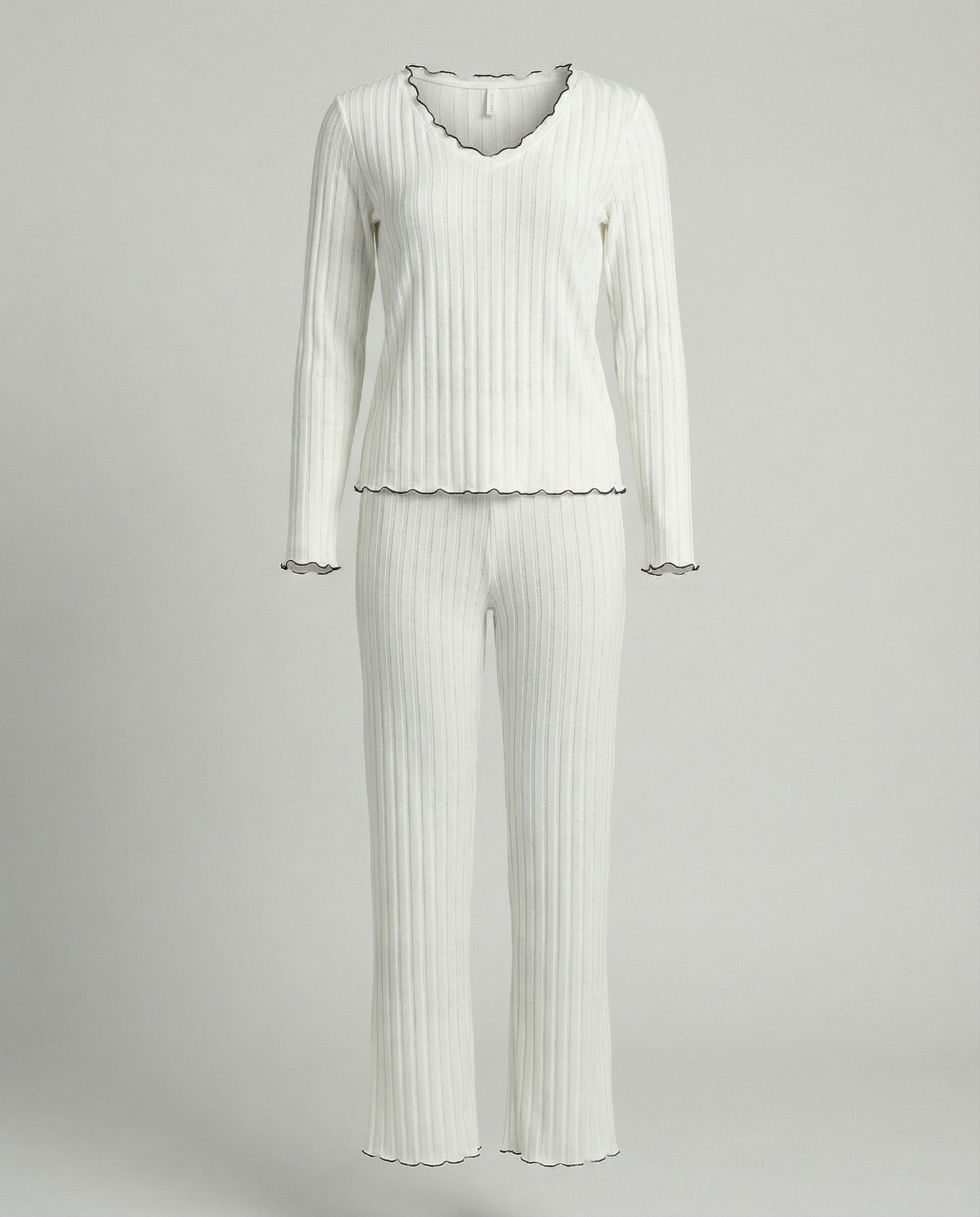 Damen Pyjama Set mit Rüschen