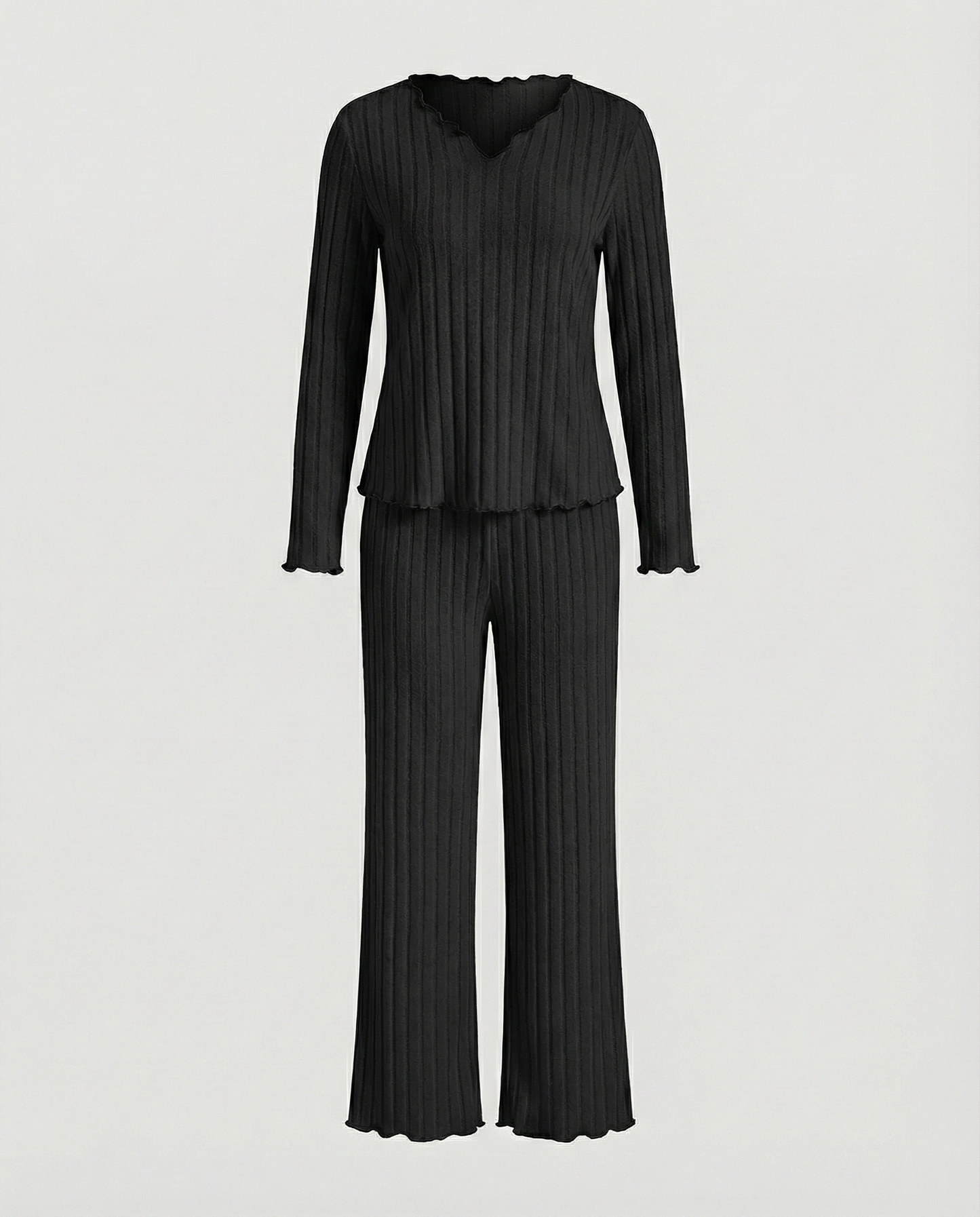 Damen Pyjama Set mit Rüschen