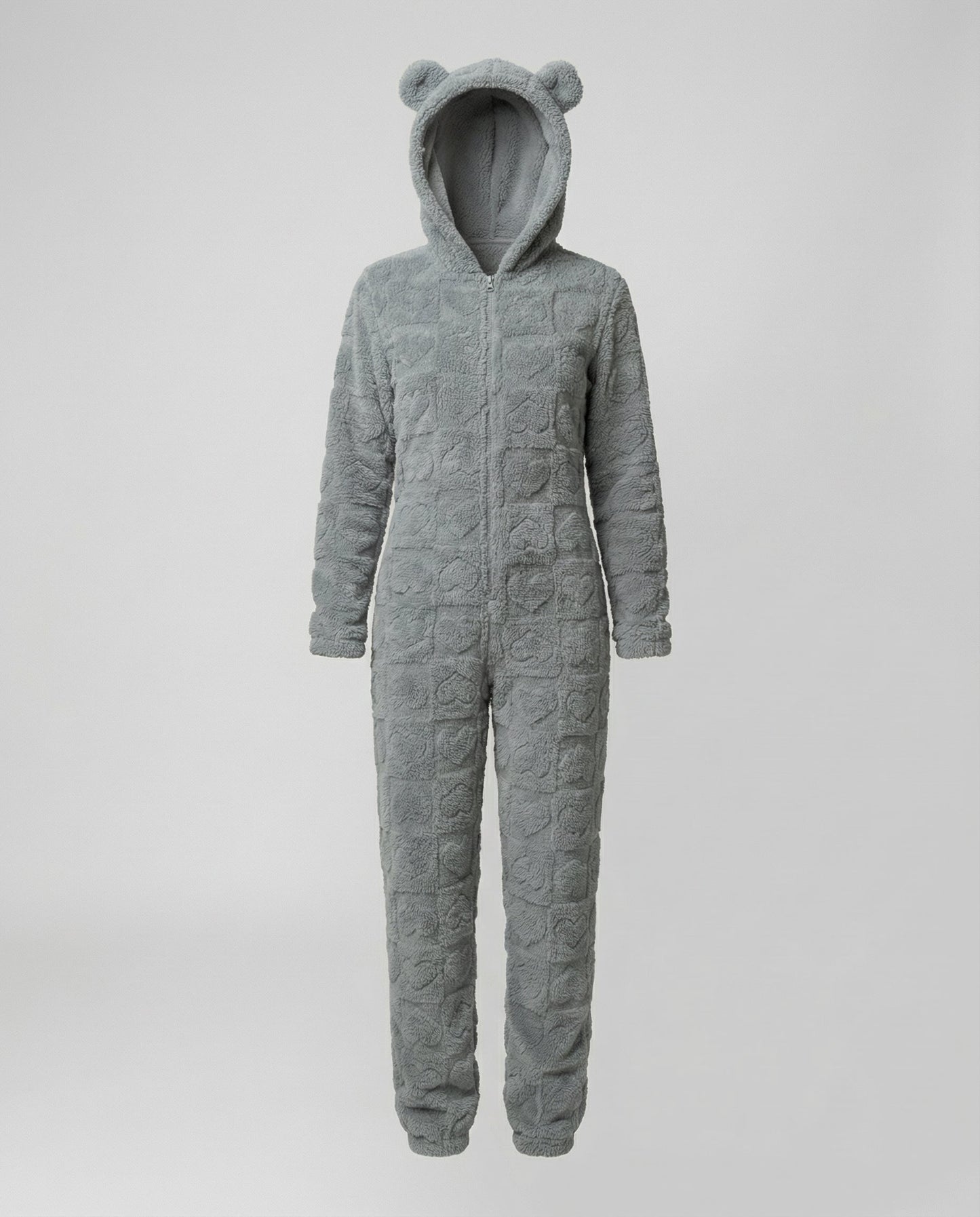 Gemütlicher Damen Fleece-Overall Weich Beige