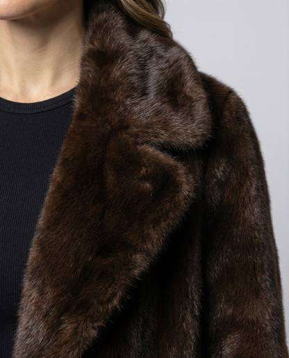 Damen Kunstpelzmantel Winter
