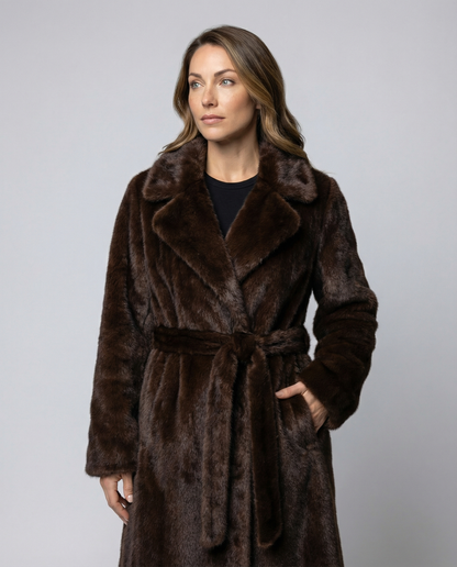 Damen Kunstpelzmantel Winter