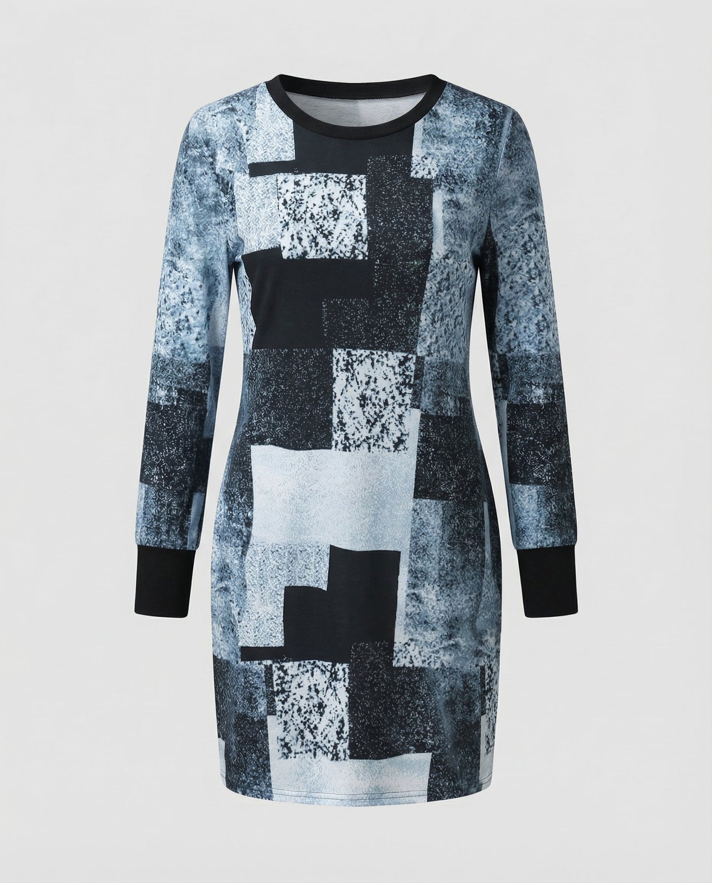 Damen Strickkleid Geometrisches Muster