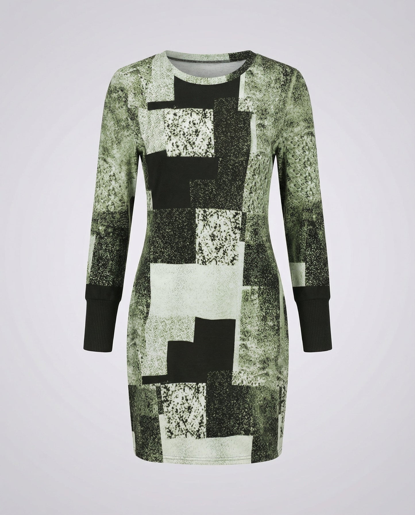 Damen Strickkleid Geometrisches Muster