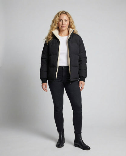 Damen Steppjacke Gefüttert Winterjacke