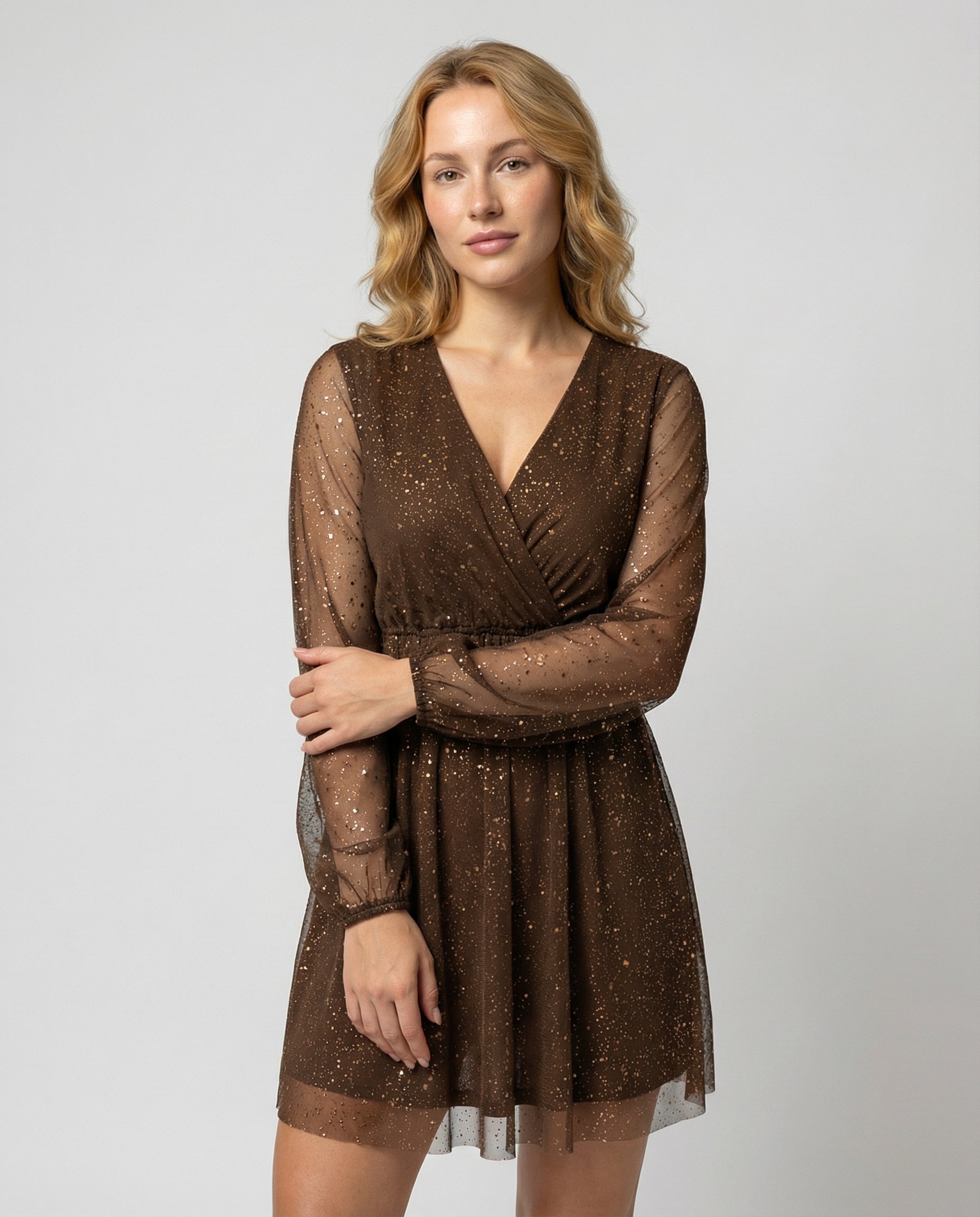 Damen Cocktailkleid Schimmernd - Norvielle