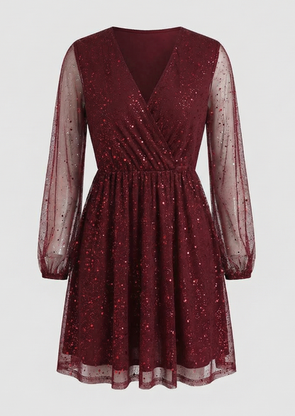 Damen Cocktailkleid Schimmernd