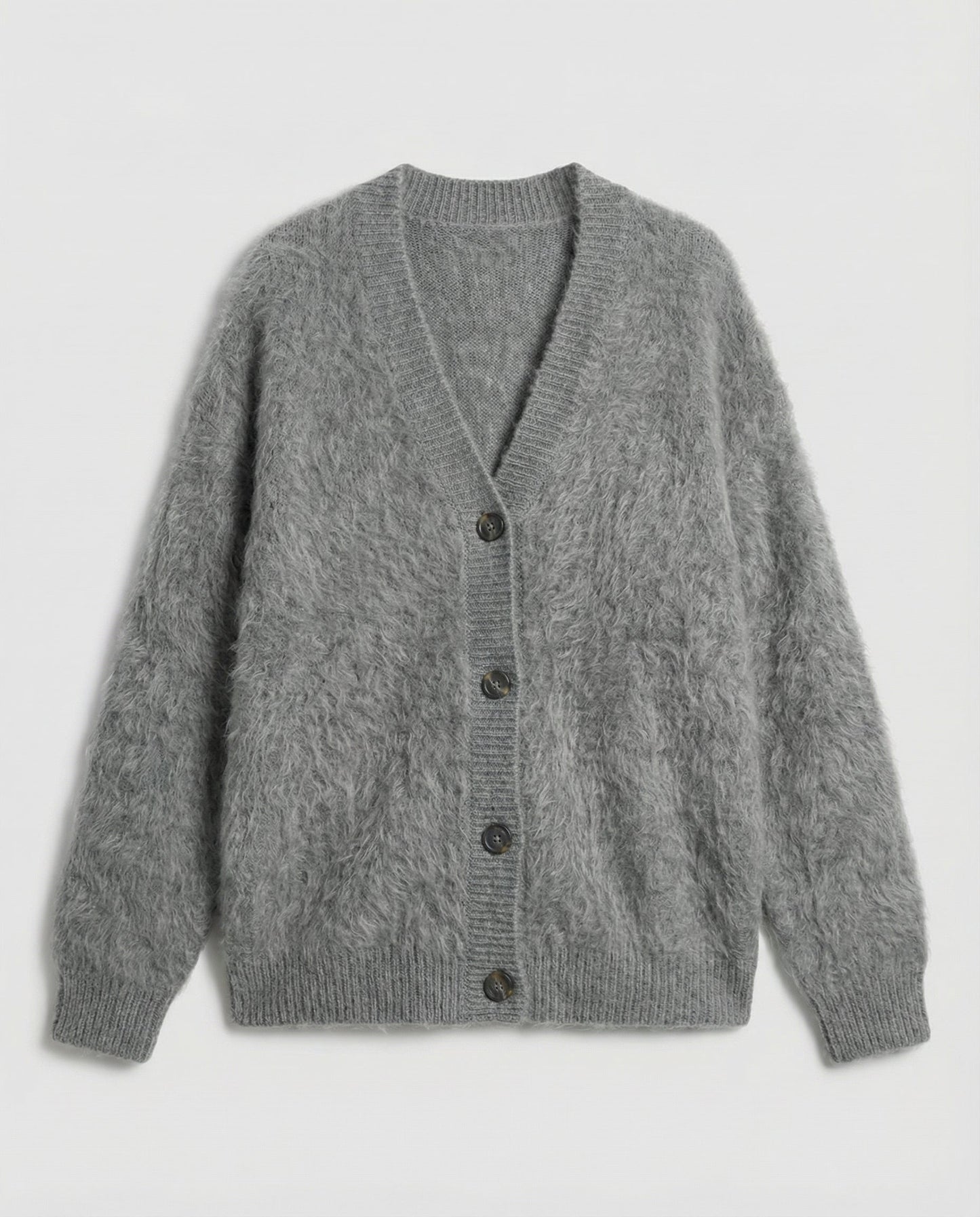 Damen Mohair Strickjacke Kuschelig