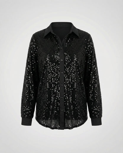 Damen Paillettenbluse Glitzernd