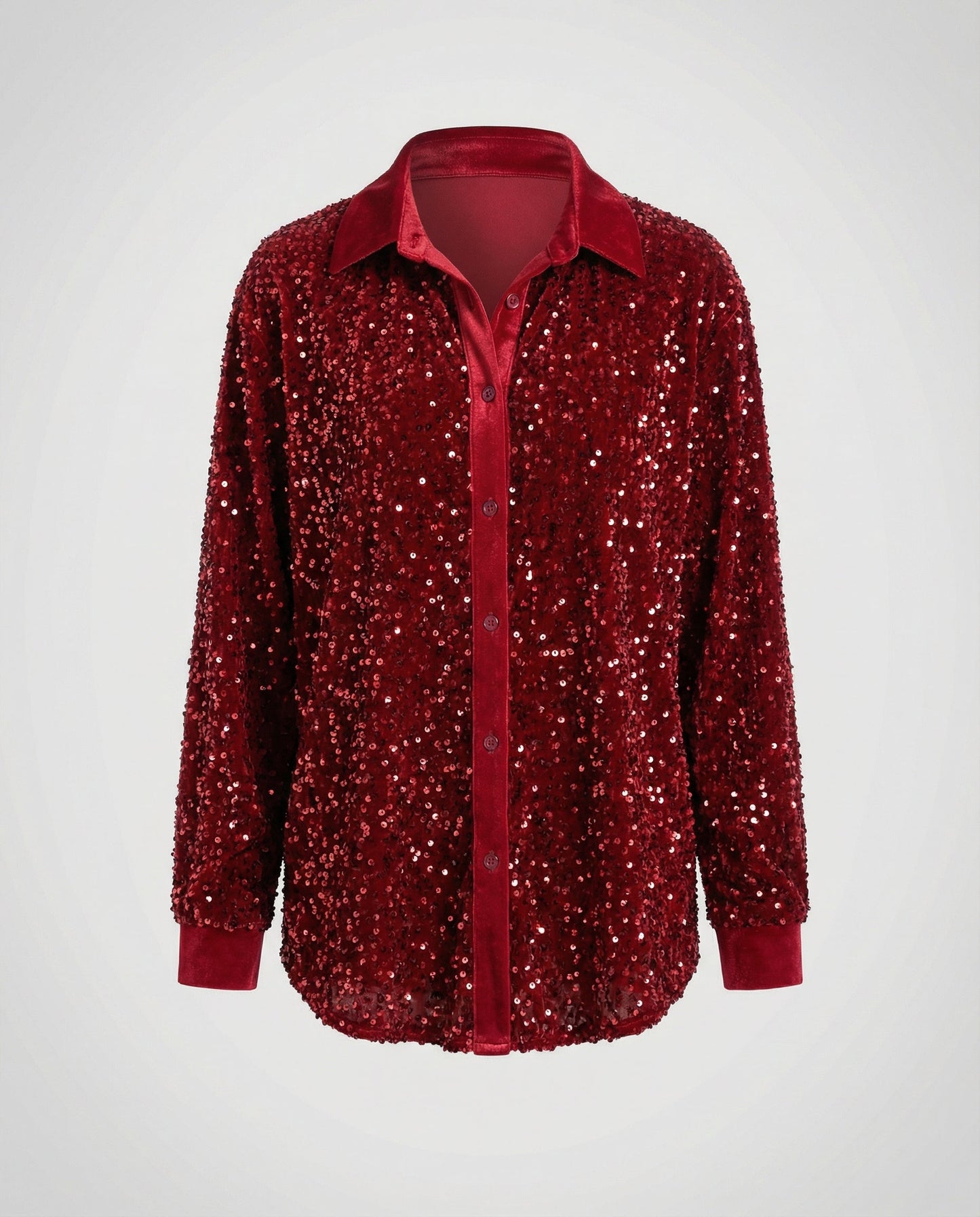 Damen Paillettenbluse Glitzernd