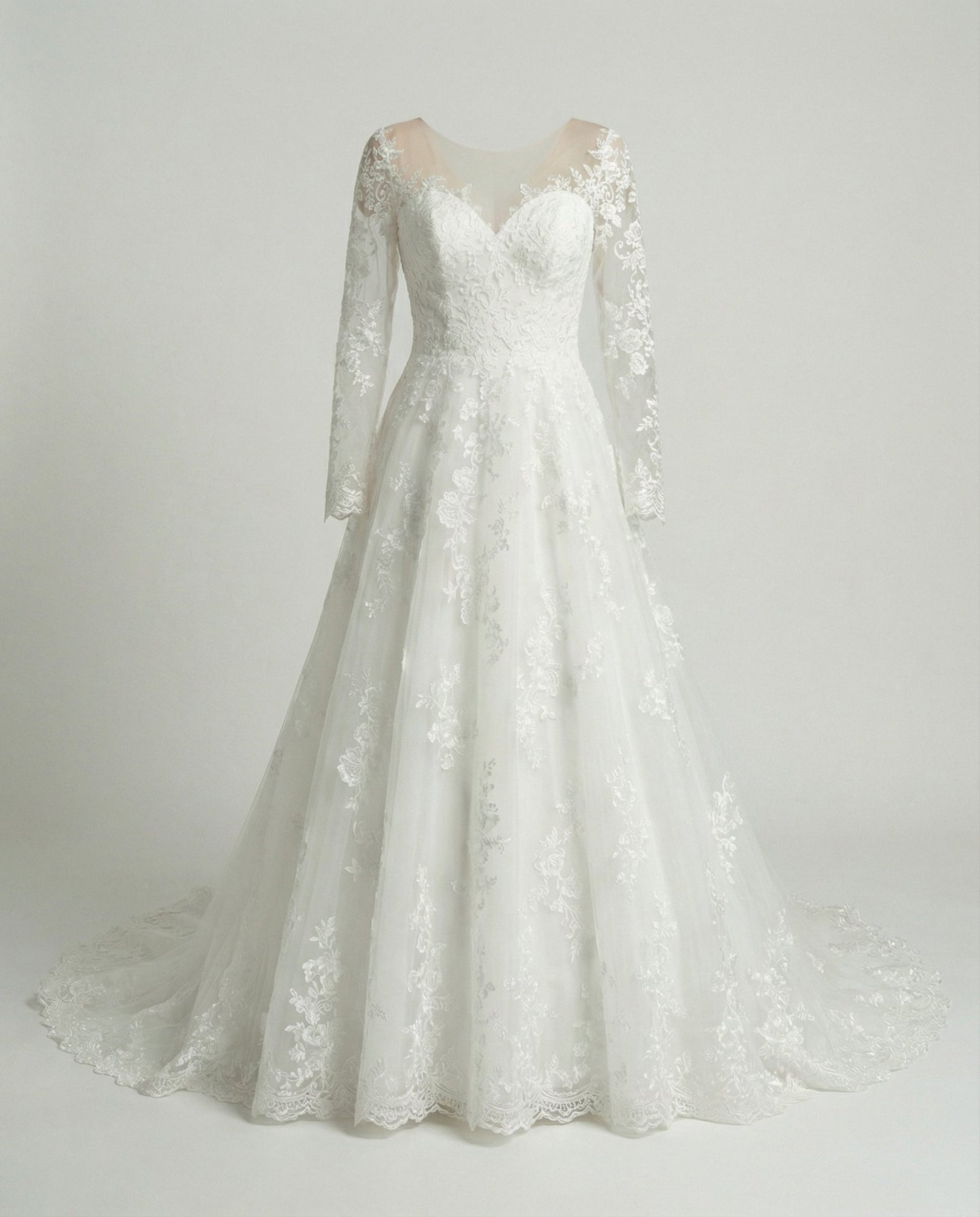 Damen Hochzeitskleid aus Spitze Weiß