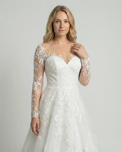 Damen Hochzeitskleid aus Spitze Weiß