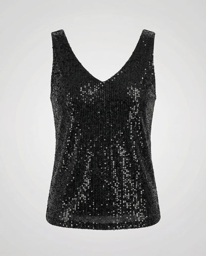 Damen Oberteil Glitzernd