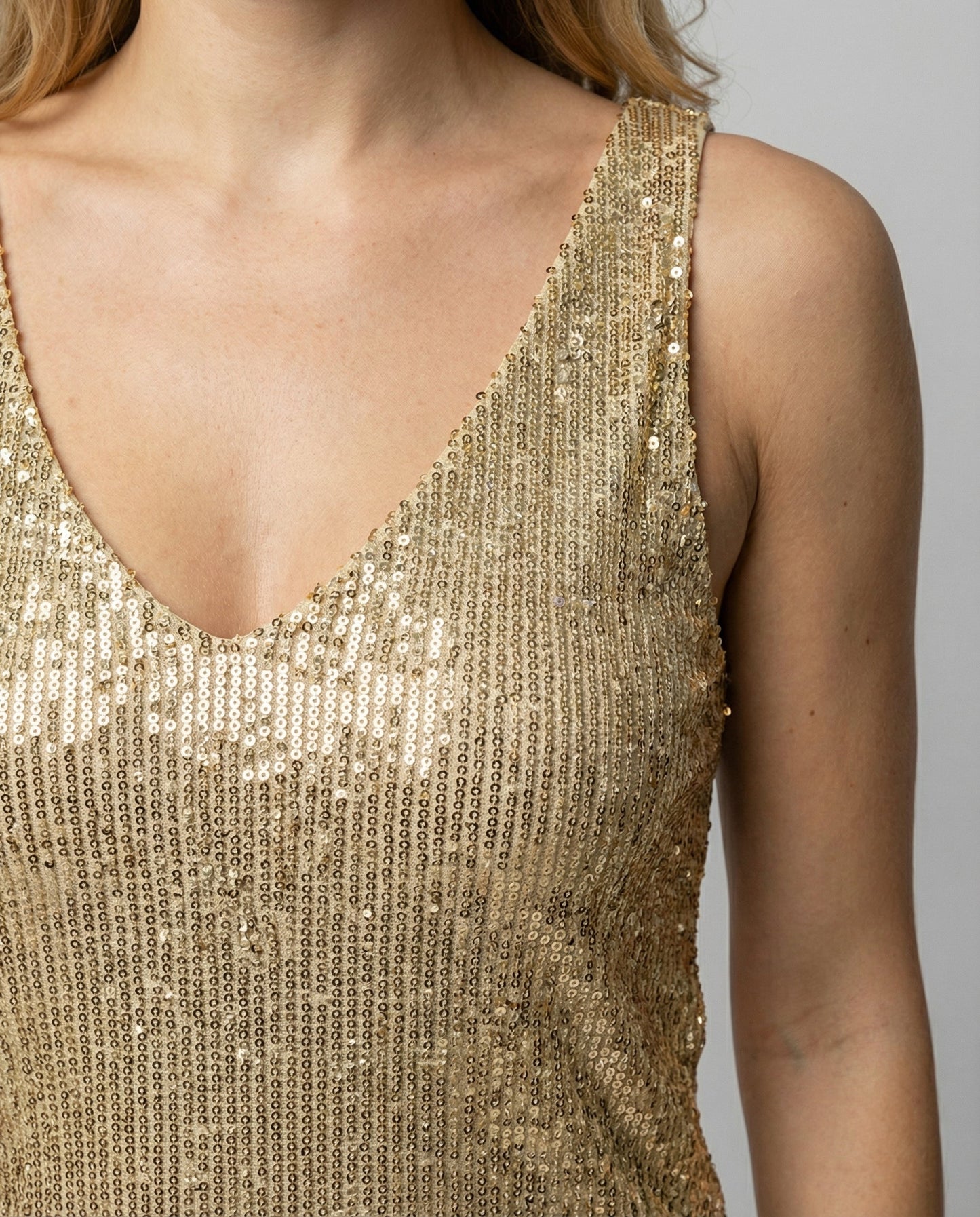 Damen Oberteil Glitzernd