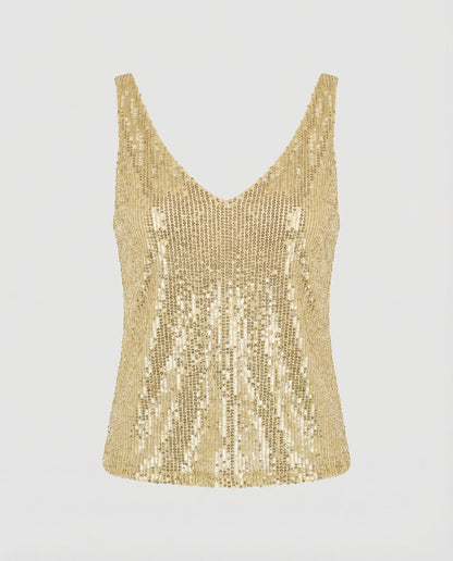 Damen Oberteil Glitzernd