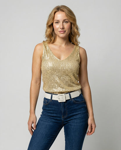 Damen Oberteil Glitzernd - Norvielle