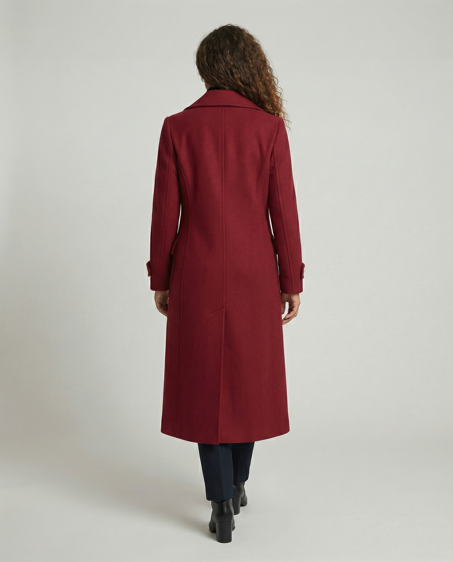 Eleganter Damen Wollmantel Doppelreihig