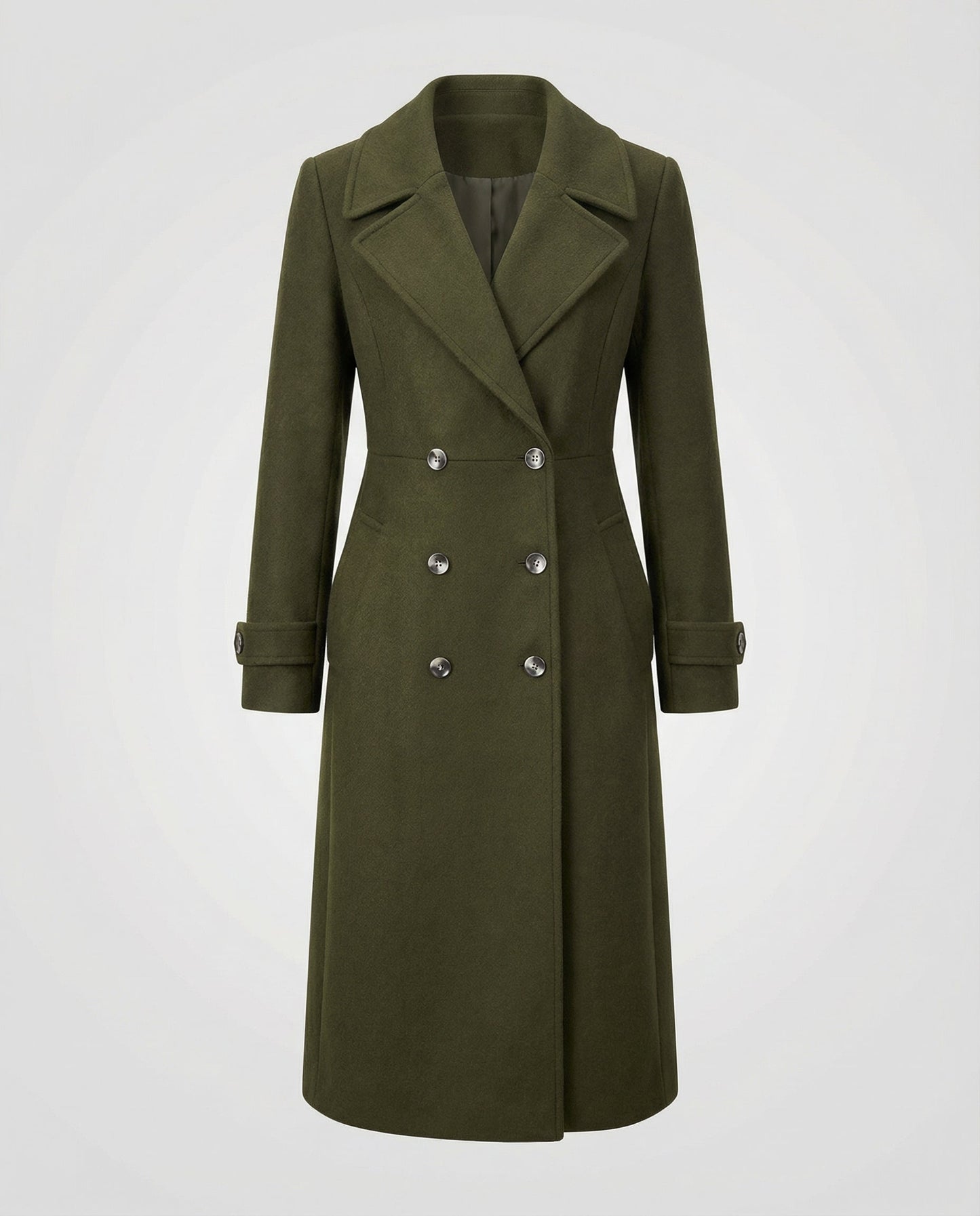 Eleganter Damen Wollmantel Doppelreihig