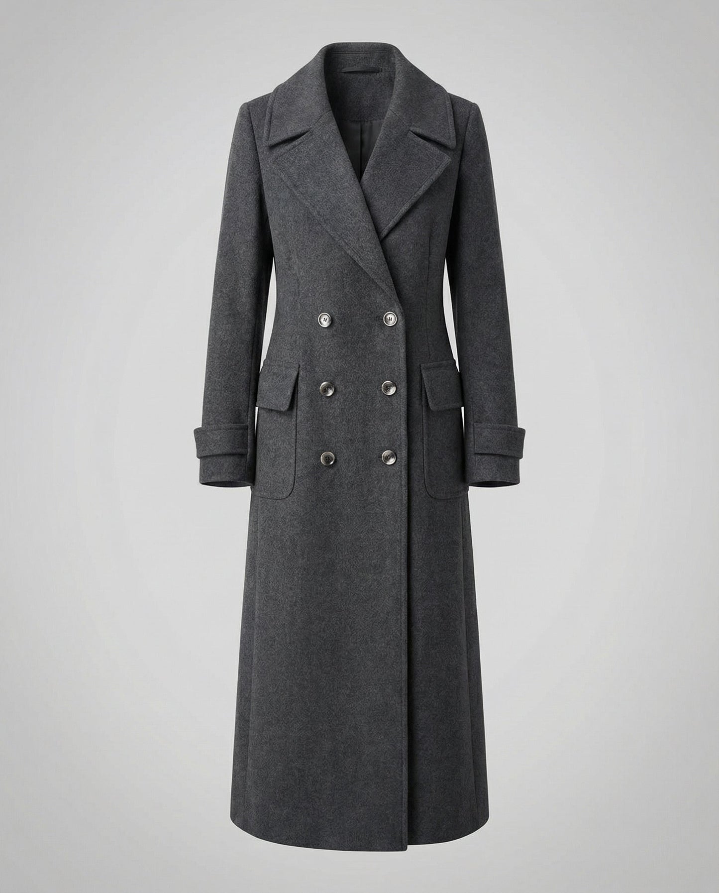 Eleganter Damen Wollmantel Doppelreihig