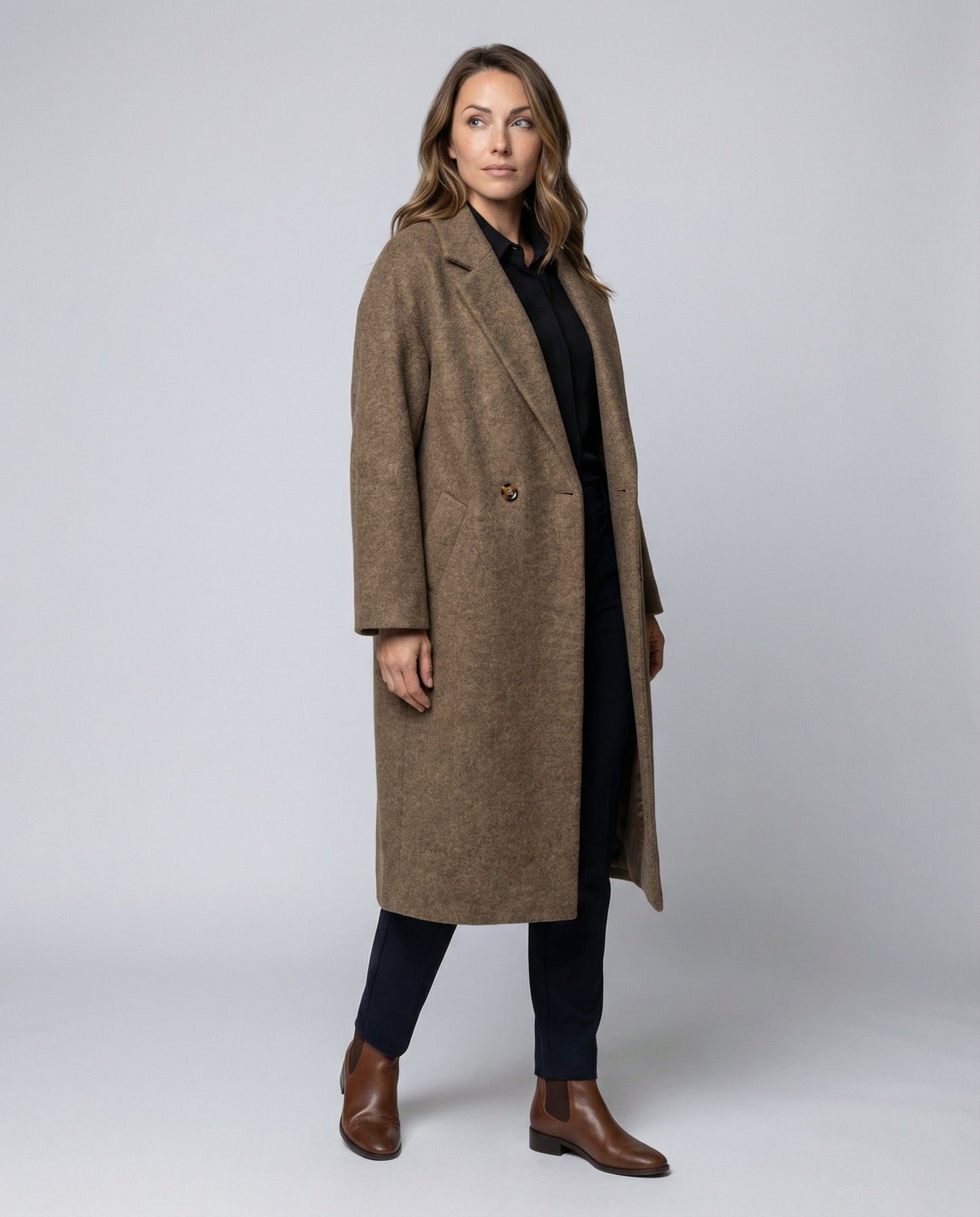 Damen Wollmantel Oversized - Norvielle