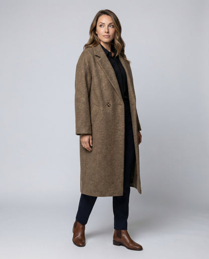 Damen Wollmantel Oversized - Norvielle
