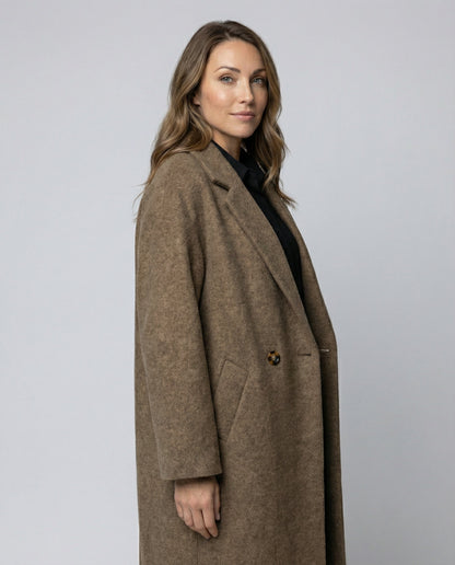 Damen Wollmantel Oversized