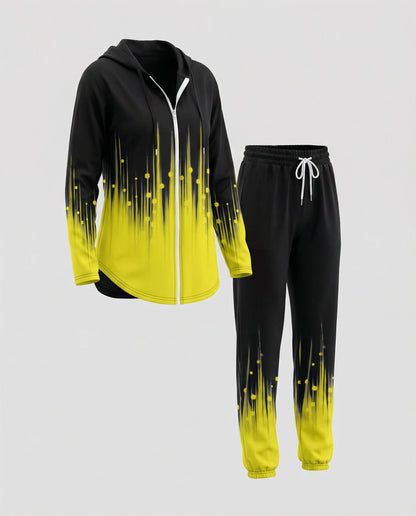 Damen Sportanzug Farbverlauf Bequem
