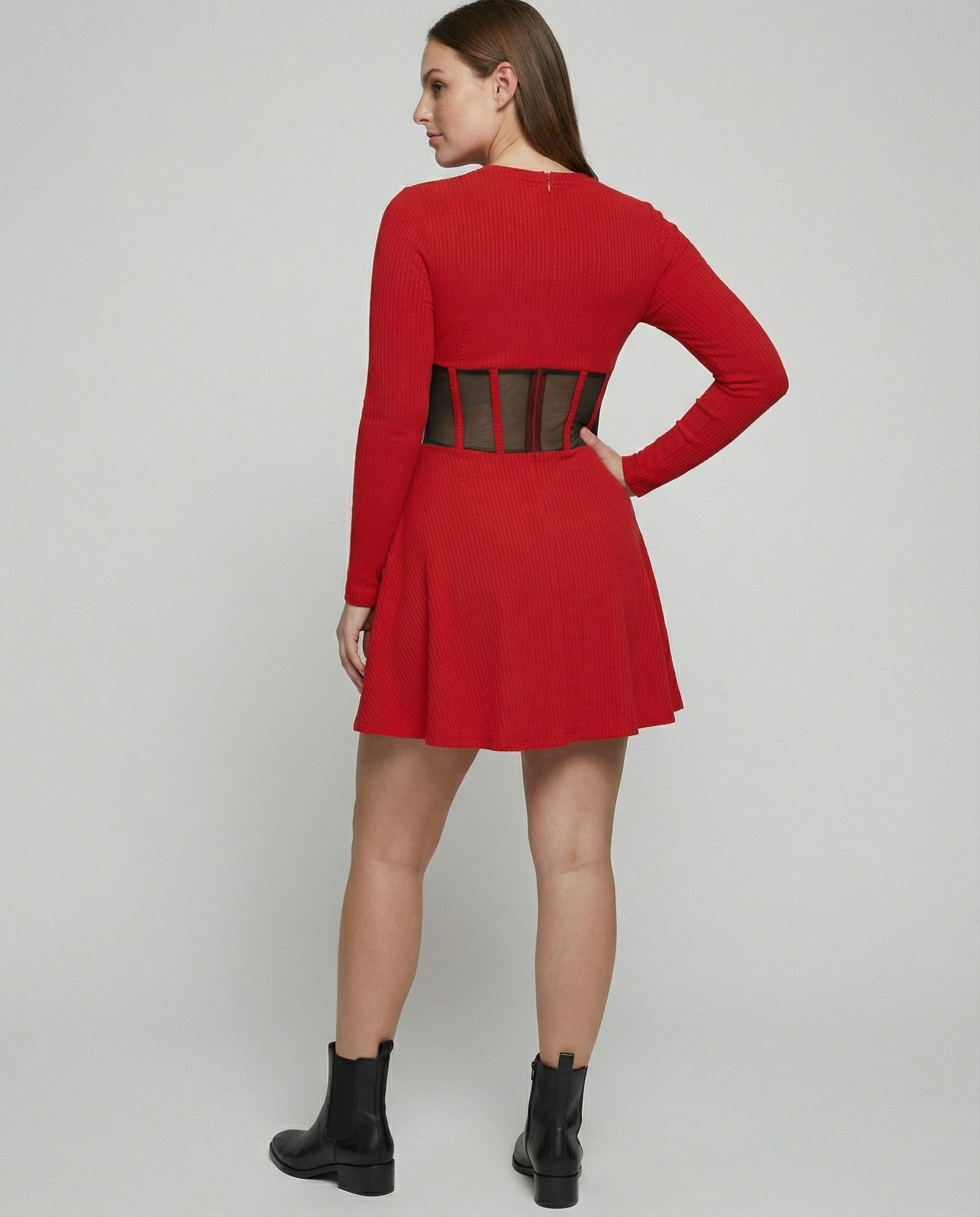 Elegantes Damen Minikleid mit Einsätzen
