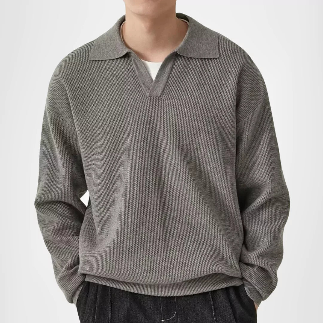 Norvielle Herren Poloshirt Stilvoll Baumwolle Weiß