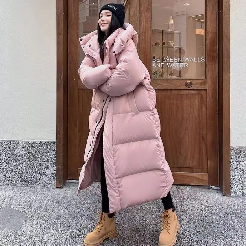 Damen Winterjacke Lang Bequem