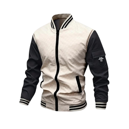 Herren Bomberjacke Zweifarbige Zip-Up Jacke Modern - Norvielle