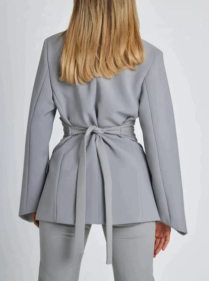 Norvielle Damen Blazer mit Gürtel Elegant