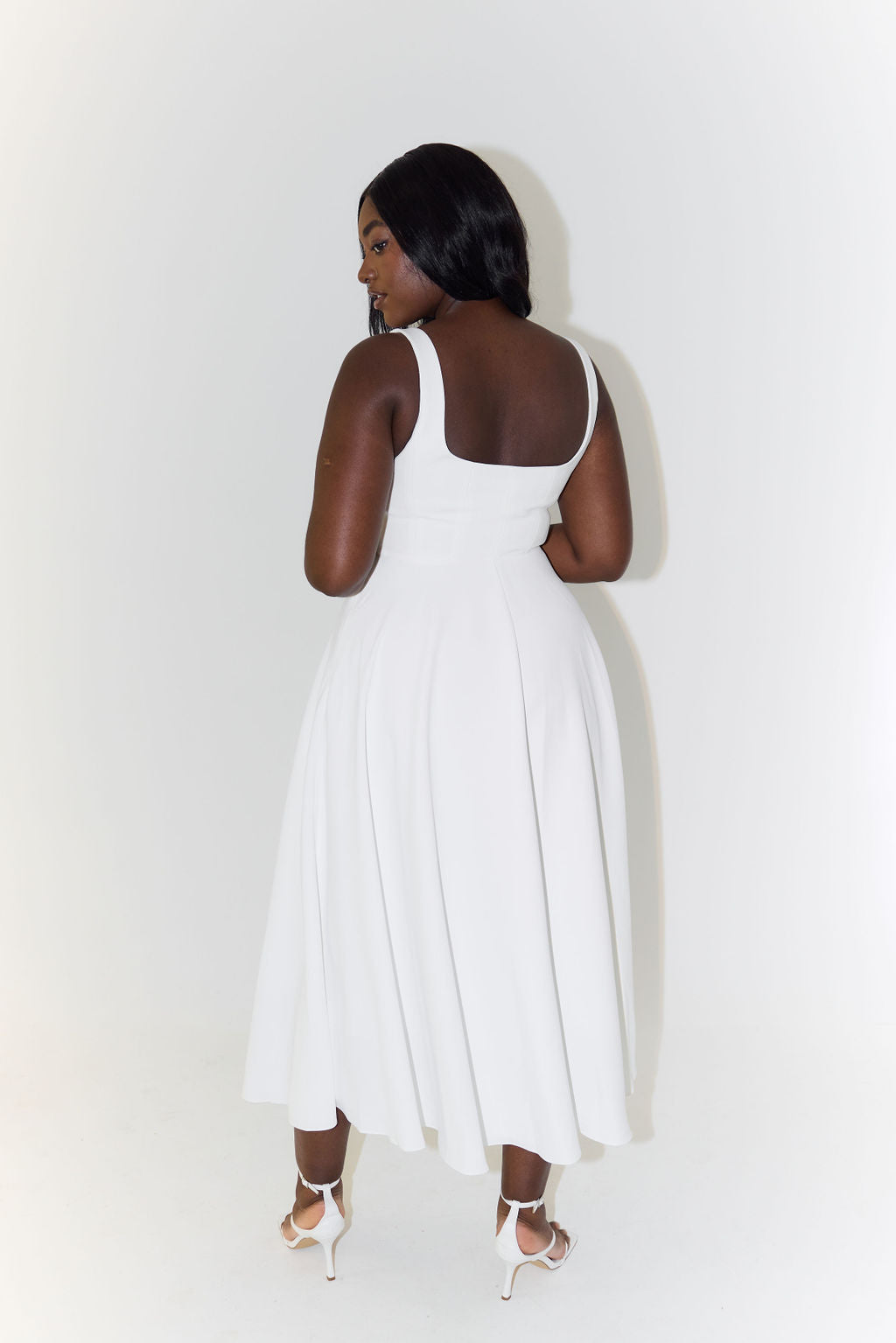 Damen Maxikleid A-Linie Breite Träger
