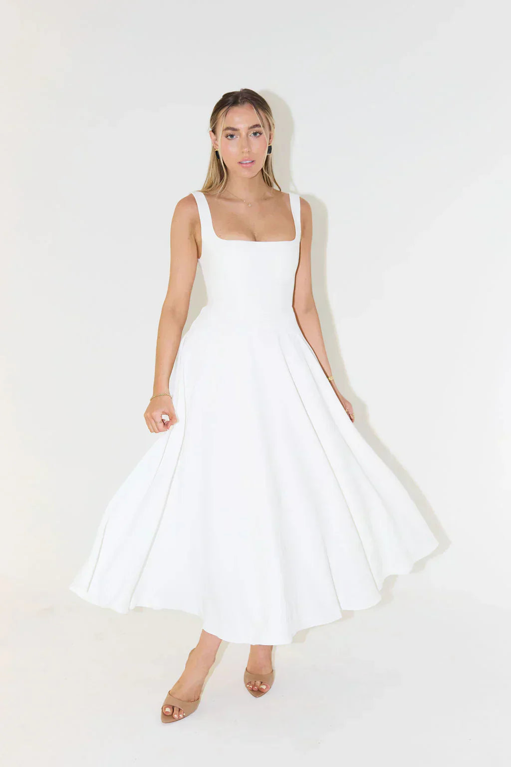 Damen Midi Kleid Elegant Festlich