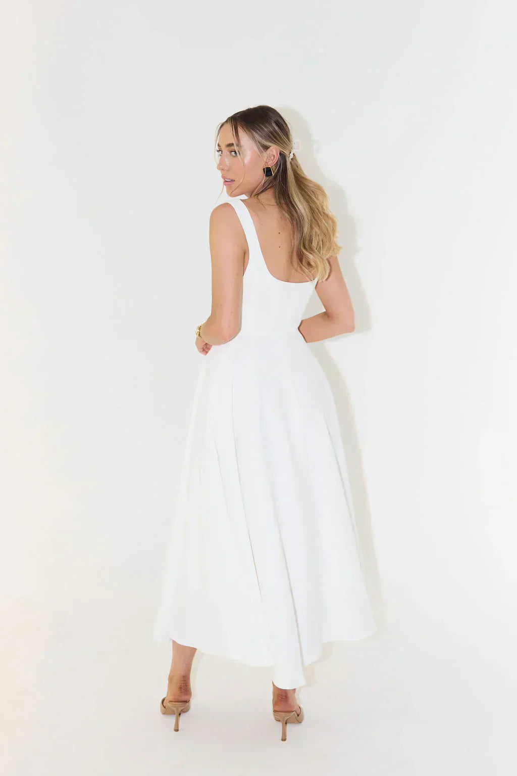 Damen Midi Kleid Elegant Festlich