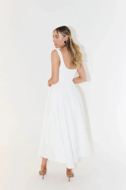 Damen Midi Kleid Elegant Festlich