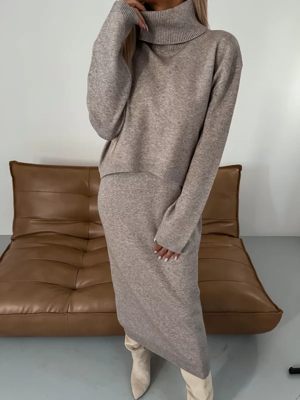 Damen Kleid Set mit Rollkragen - Norvielle