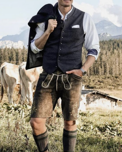 Herren Oktoberfest Shorts Wildleder Braun - Norvielle