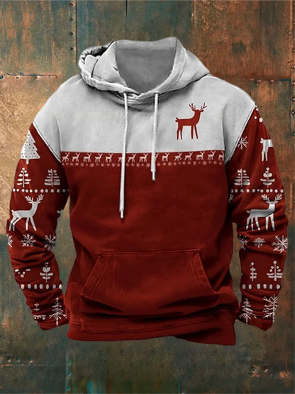 Weihnachts-Hoodie Rentierdruck Männer - Norvielle