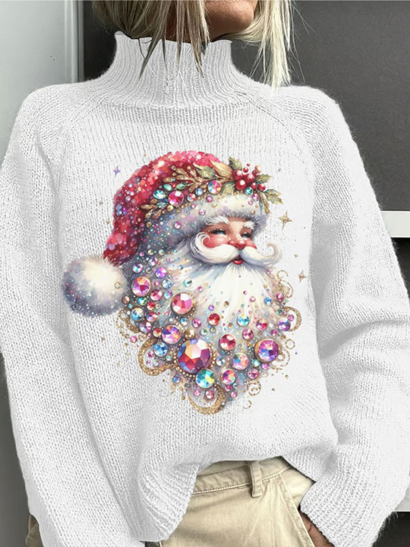 Noor Weihnachtspullover Weihnachtsmann Funkel Effekt - Norvielle