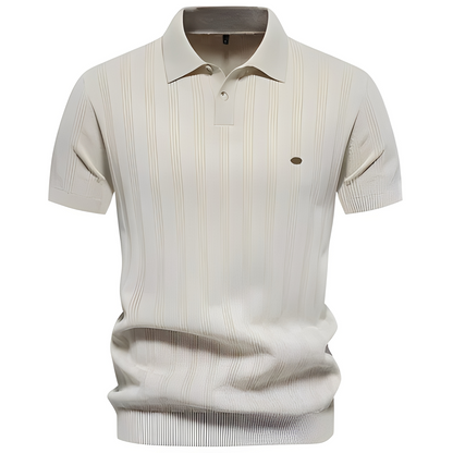 Herren Polo-Shirt Atmungsaktives Baumwolle Sommerweiß - Norvielle