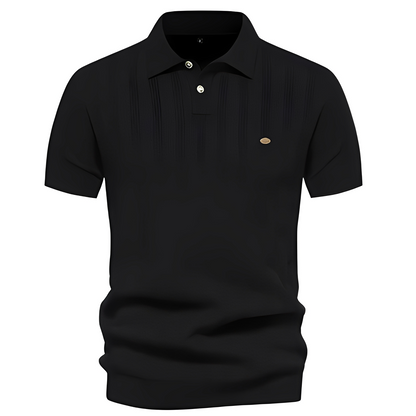 Herren Polo-Shirt Atmungsaktives Baumwolle Sommerweiß