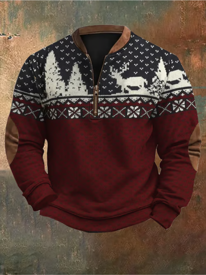 Hugo Herren Winterpullover Rentiermotiv - Norvielle
