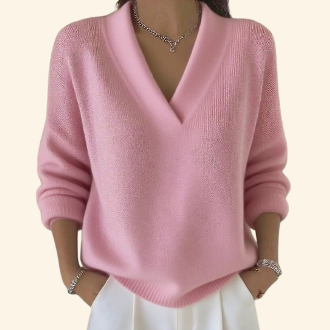 Damen V-Ausschnitt Pullover