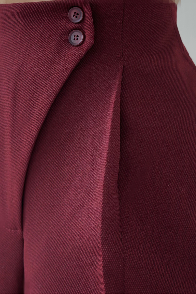Damen Baggyhose Hochtailliert Weitbein