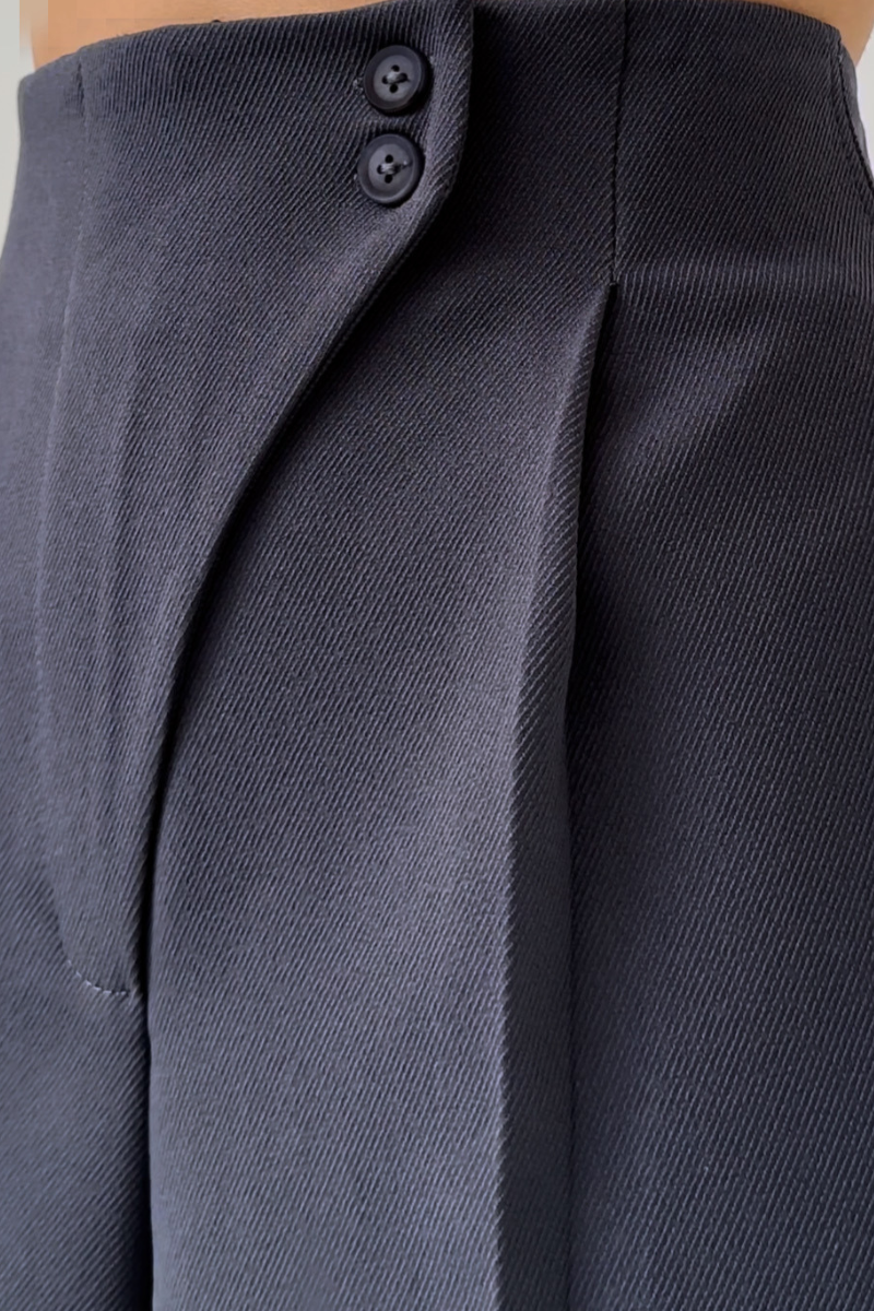 Damen Baggyhose Hochtailliert Weitbein