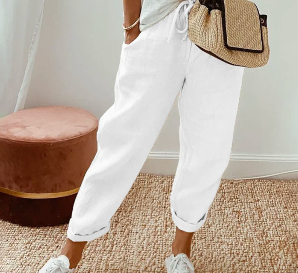 Damen Leichte Hosen Bequem Stretch