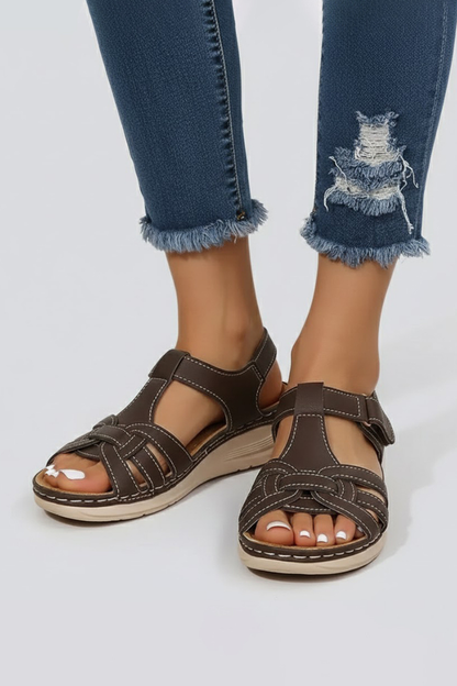 Damen Riemchensandalen Offene Spitze