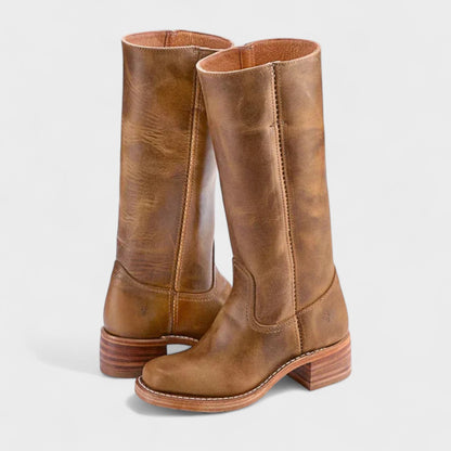 Damen Cowboy Stiefefeletten Plateau