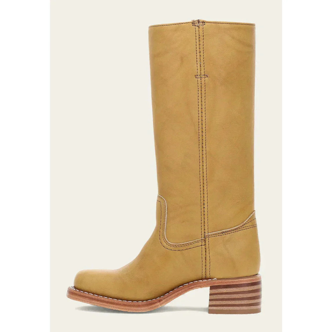 Lulu Damen Stiefel Eckige Spitze Hoher Schaft Stabiler Absatz